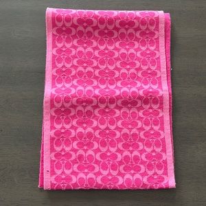 Authentic pink Coach scarf